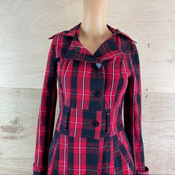 G by Guess Red Black Striped Jacket - Picture 3 of 8